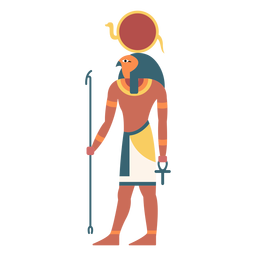 Egyptian gods ra flat PNG Design