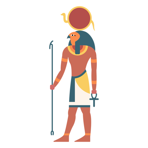 Egyptian gods ra flat PNG Design