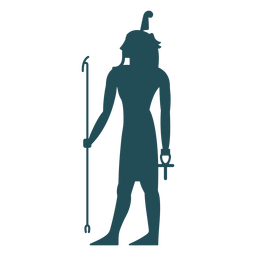 Silhueta shu dos deuses egípcios Desenho PNG