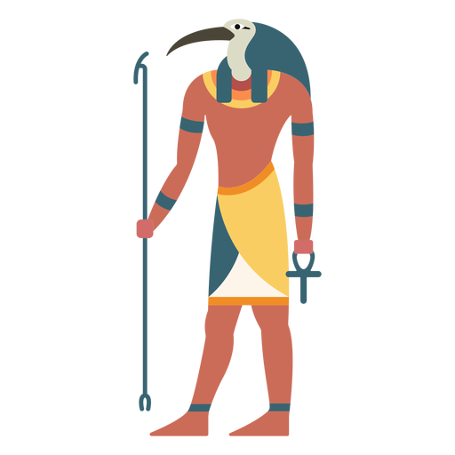 Ägyptische Götter thoth flach - Transparenter PNG und SVG-Vektor