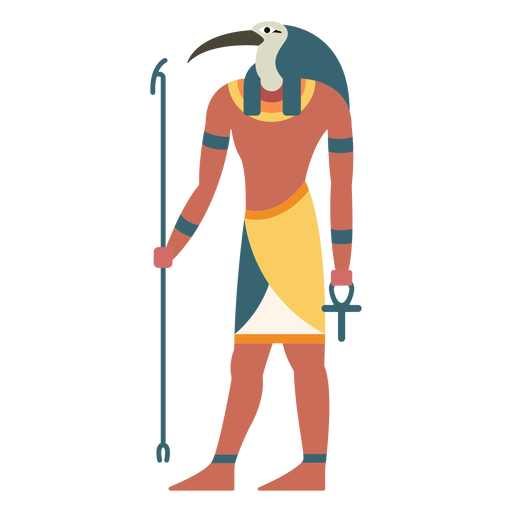 Dioses egipcios thoth flat Diseño PNG