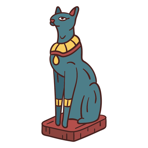 Egyptian symbol bastet hand drawn PNG Design