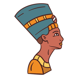 Egyptian symbol cleopatra hand drawn