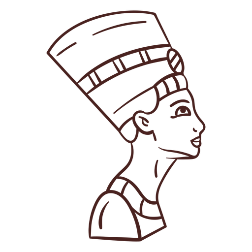 Egyptian symbol cleopatra stroke PNG Design
