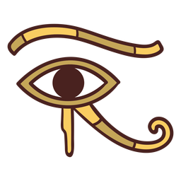 Símbolo egipcio ojo de horus dibujado a mano Diseño PNG
