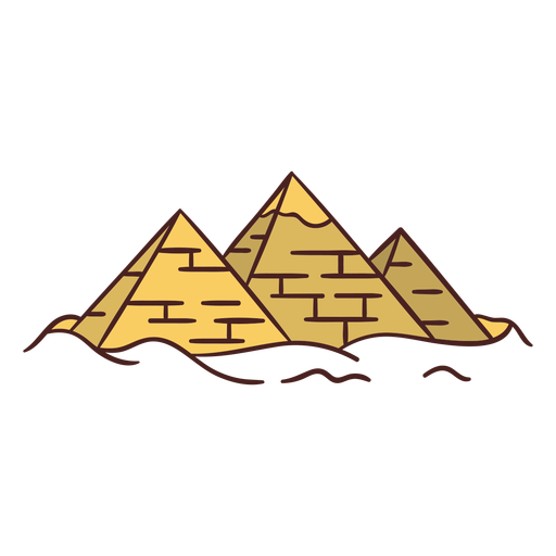 Símbolo egípcio da pirâmide desenhada à mão