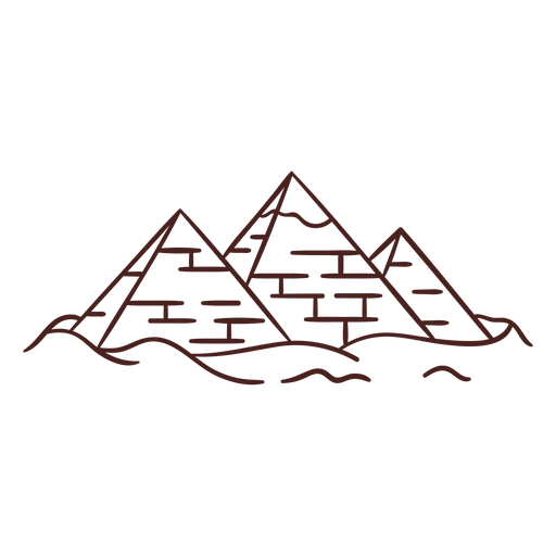 Traço de pirâmide de símbolo egípcio