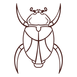 Egyptian symbol scarab stroke PNG Design