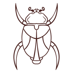 Traço de escaravelho egípcio Desenho PNG Transparent PNG