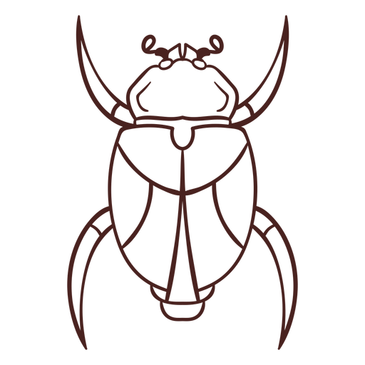 Egyptian symbol scarab stroke PNG Design