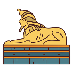 Egyptian symbol sphinx hand drawn Transparent PNG