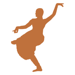 Silhueta de dançarina indiana bhujanganchita Desenho PNG