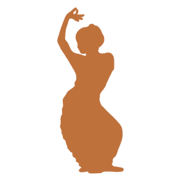 Bailarina india mano levantada silueta mudrakhya Diseño PNG