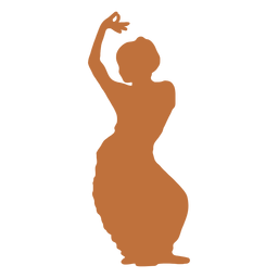 Indian dancer hand raised mudrakhya silhouette PNG Design