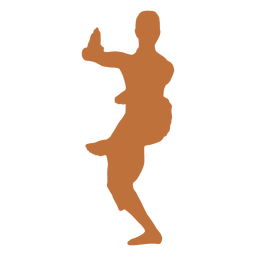 Dançarina indiana em pé sobre a silhueta de uma perna Desenho PNG