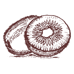 Kiwifruit fruit hand drawn PNG Design