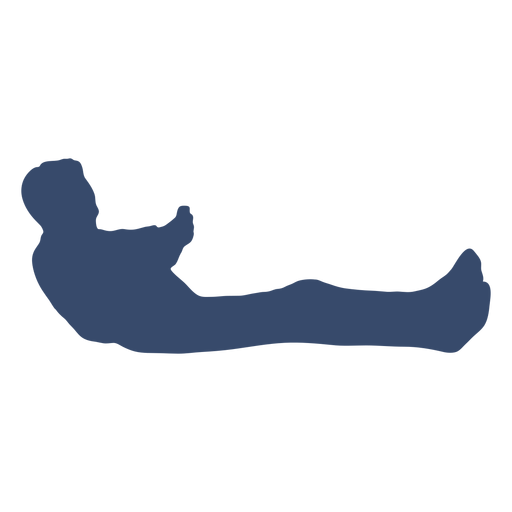 Homem deitado sobre levantar silhueta