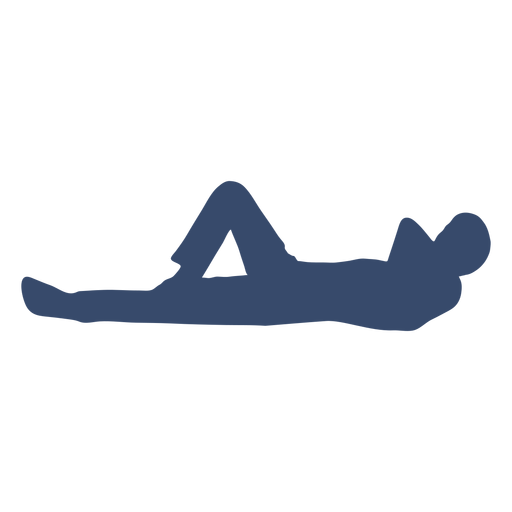 Silhueta de homem deitado de joelhos Desenho PNG