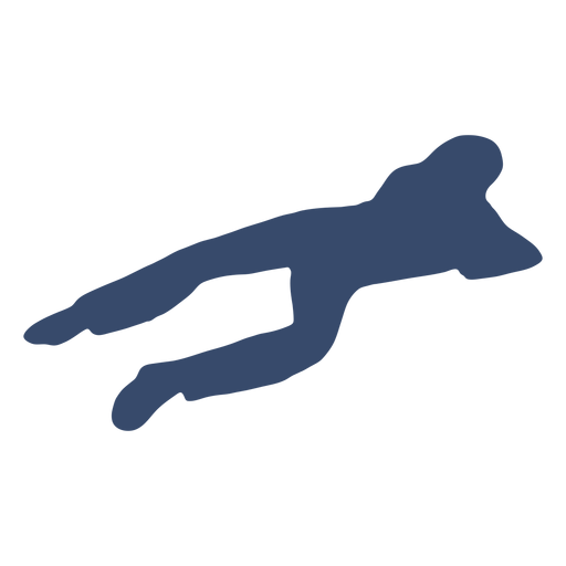 Laying man legs apart silhouette PNG Design