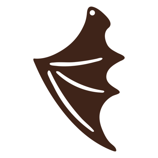 Brincos de couro asas de morcego achatadas Desenho PNG