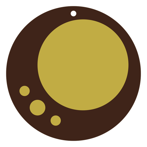Brincos de couro círculo de placa plana Desenho PNG