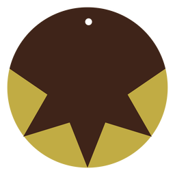 Pendientes de cuero círculo estrella plano Diseño PNG