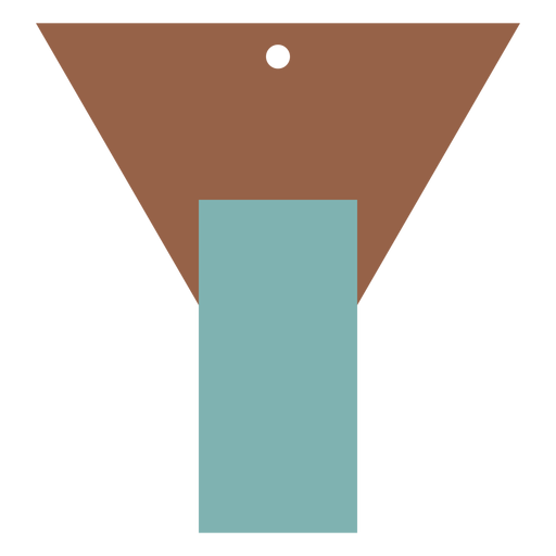 Brincos de couro em cone plano Desenho PNG