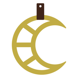 Pendientes de cuero crescent moon flat Diseño PNG