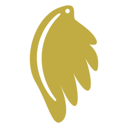 Pendientes de cuero alas de paloma planas Diseño PNG