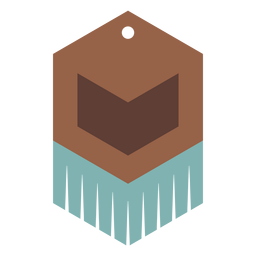 Leather earrings epaulette flat PNG Design