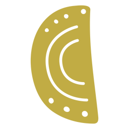 Pendientes de cuero pizza medio plano Diseño PNG