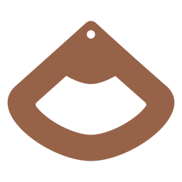 Pendientes de cuero cuadrante hueco plano Diseño PNG