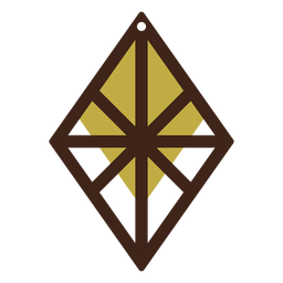 Brincos de couro malha de losango plana Desenho PNG