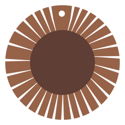 Lederohrringe sonnenförmig flach PNG-Design