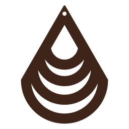 Brincos de couro em cascata em forma de gota Desenho PNG