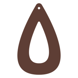 Pendientes de cuero lágrima huecos planos Diseño PNG