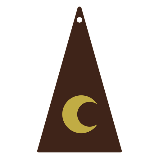 Brincos de couro em forma de triângulo e lua plana Desenho PNG