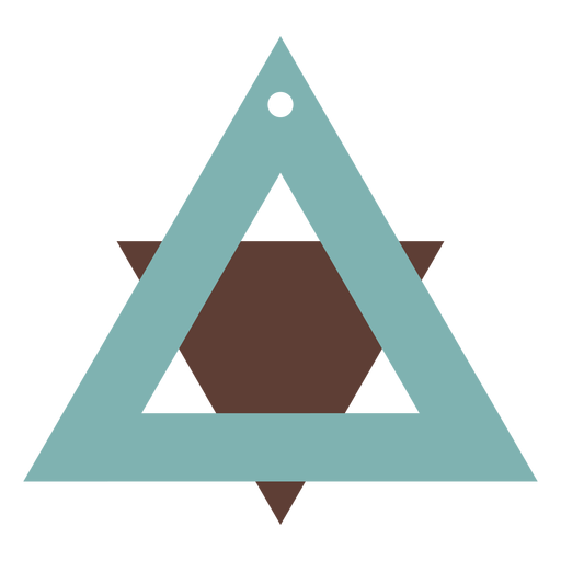 Lederohrringe Dreiecke zweifarbig flach PNG-Design