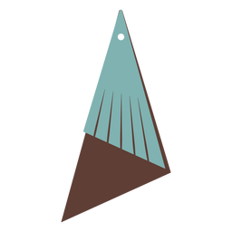 Lederohrringe dreieckig flach PNG-Design