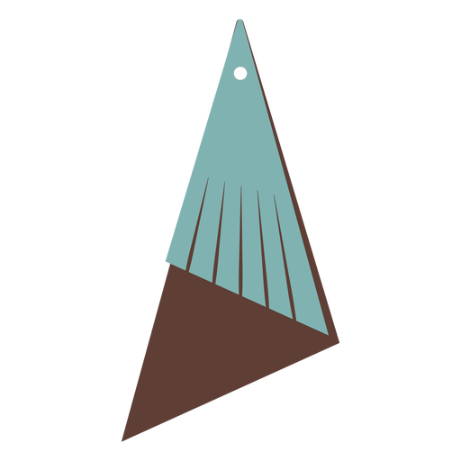 Brincos de couro triangular plano Desenho PNG