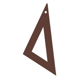 Pendientes de cuero triangular hueco plano Diseño PNG
