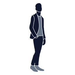 Los hombres de la mano en el bolsillo hacia la derecha Diseño PNG