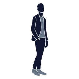 Men fashion hand in pocket right facing PNG Design