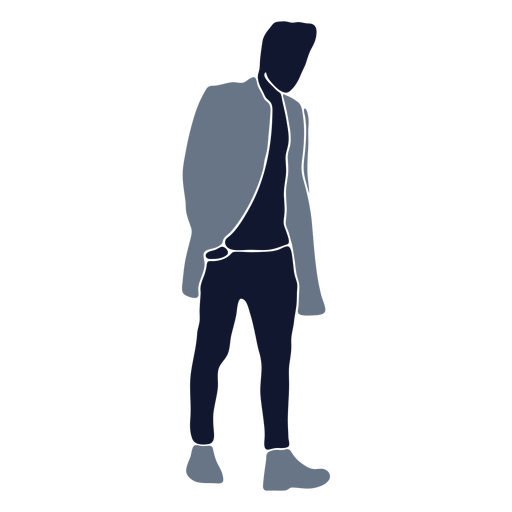 Moda masculina caminando de la mano en el bolsillo