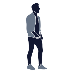 Moda masculina caminhando voltado para a direita Desenho PNG