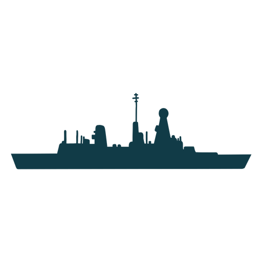 Naval ship complex left facing thin PNG Design