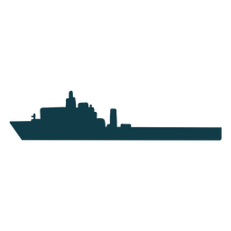 Naval ship simple left facing PNG Design