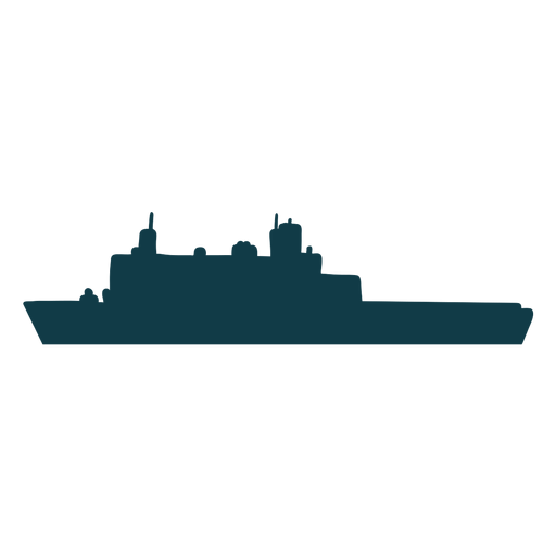 Barco naval simple a la izquierda frente a grueso Diseño PNG