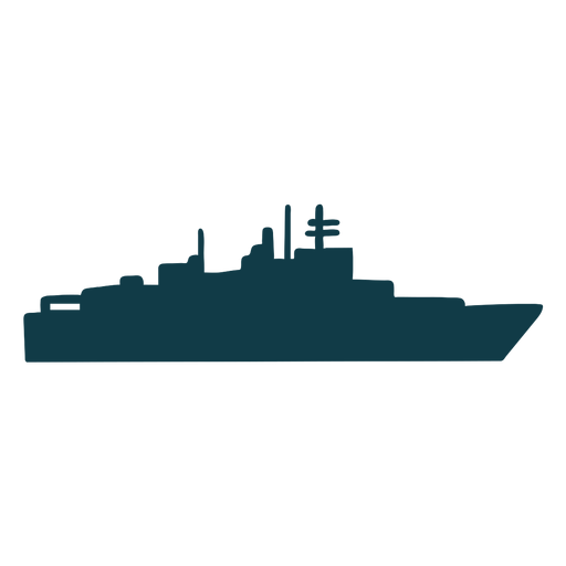 Naval ship simple right facing PNG Design