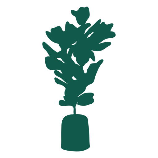 Silhueta simples de planta Desenho PNG